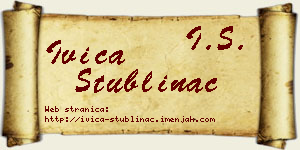 Ivica Stublinac vizit kartica